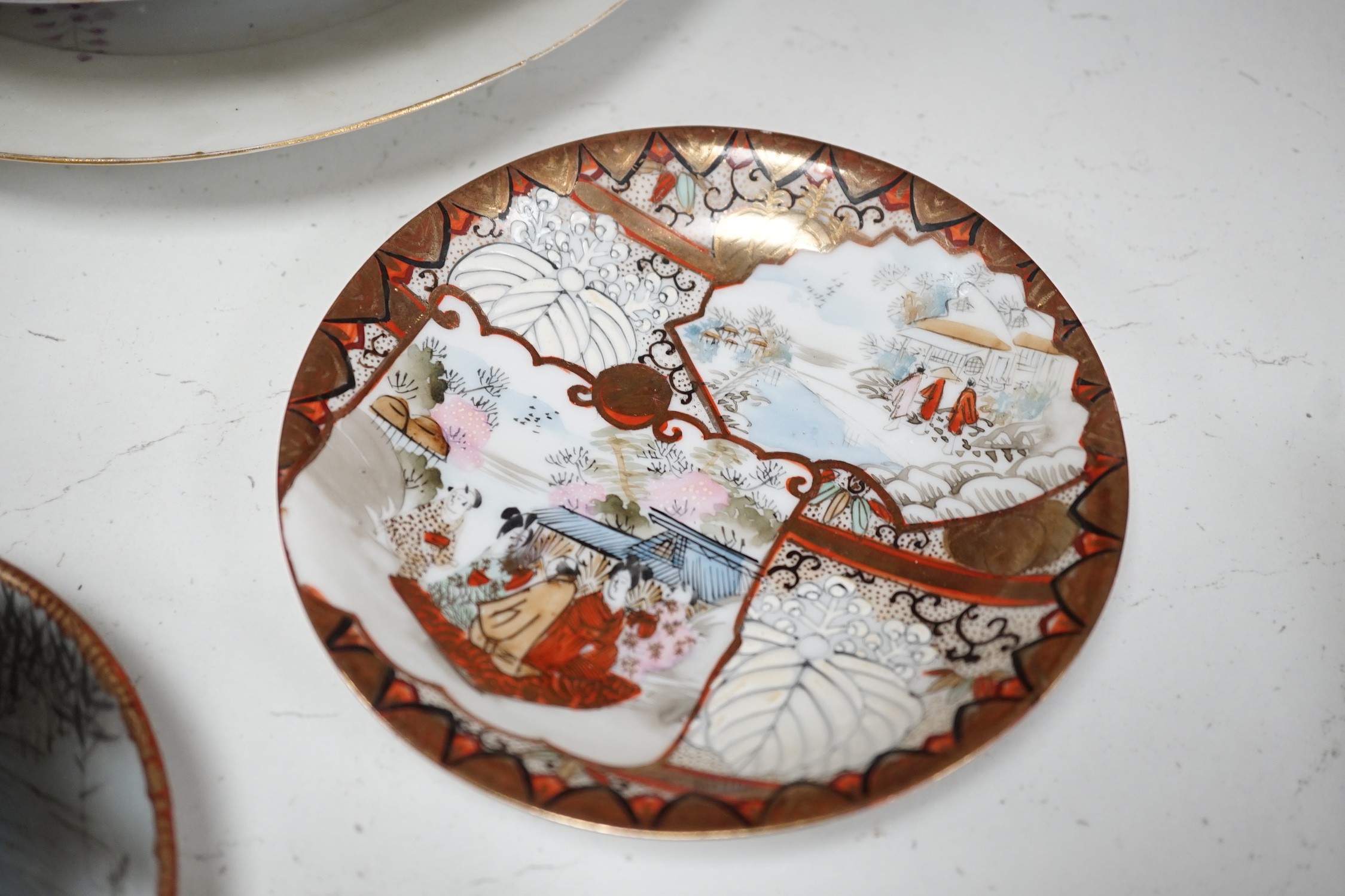 Assorted Japanese ceramics to include Kutani, Satsuma etc.